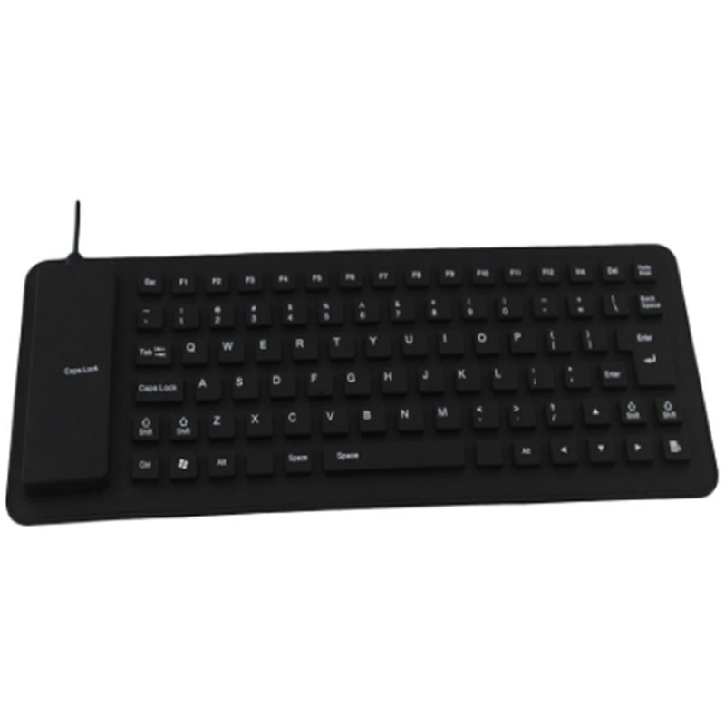 Foldable washable computer keyboard 85 key portable mini USB flexible waterproof soft silicone gaming keyboard computer laptop
