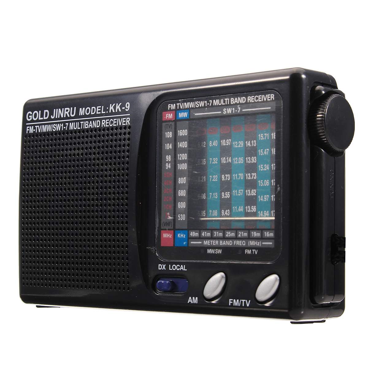 CLAITE Portable Full Band Radio FM Stereo Speaker MW SW Radio Receiver Shortwave Receiver