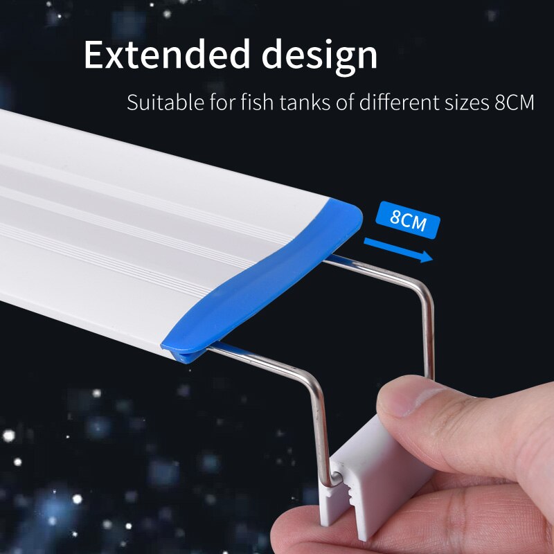 Super Slim LEDs Aquarium Lighting Aquatic Plant Light 18-70CM Extensible Waterproof Clip on Lamp For Fish Tank 220-240V