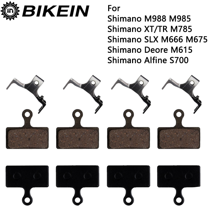 BIKEIN 4 Paar MTB Fiets fiets Remblokken voor ShimanoM988 M985 XT/TR M785/SLX M666 M675 /Deore M615 S700 fiets remmen pads