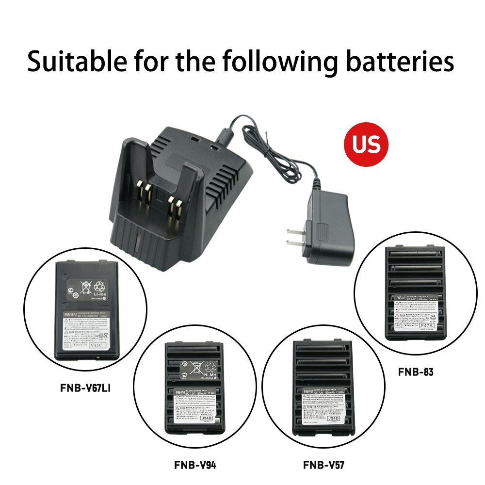 FNB-V67LI Li-ion Battery Charger VAC-10 For YAESU VERTEX VX-160 VX-168 VXA-210 VX-150 FT-60R Two Way Radio Charger Base CD-30