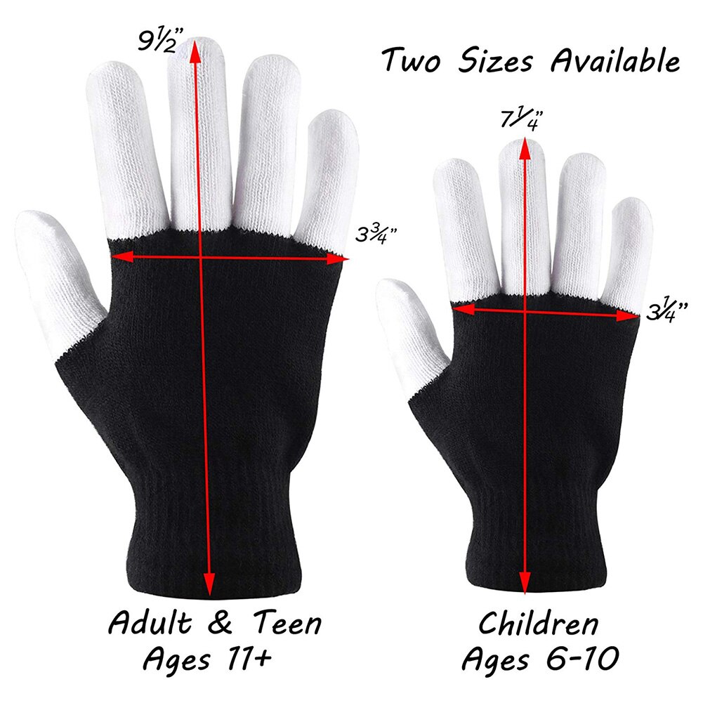 1 paar LED Blinklicht hoch Handschuhe glühend Blinkt für Erwachsene Weihnachten Party J55