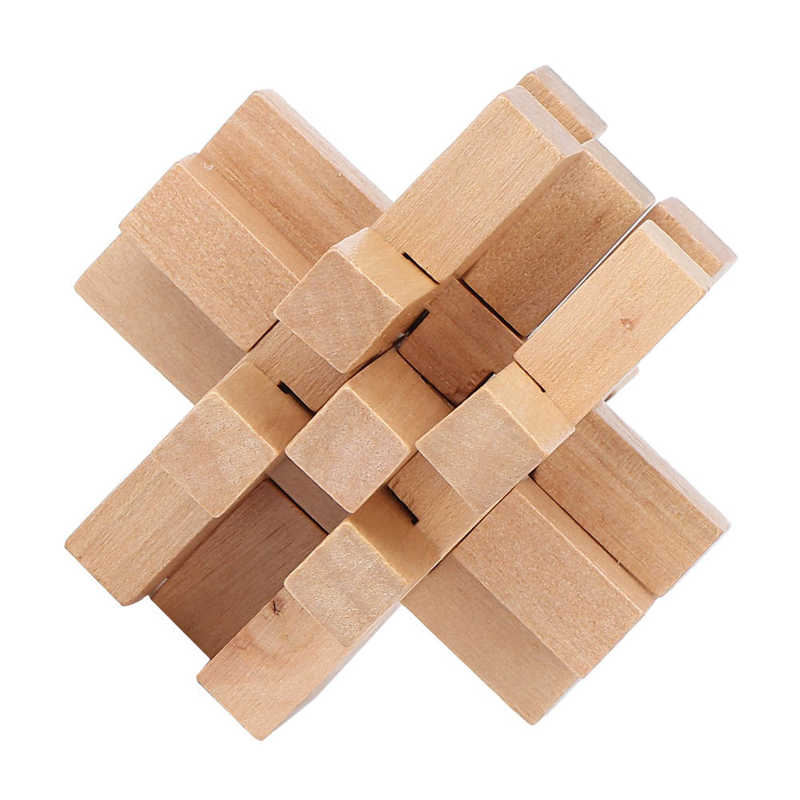 Wooden Unlock Toys Intellectual Development Wooden Interlock Puzzles for the Elderly