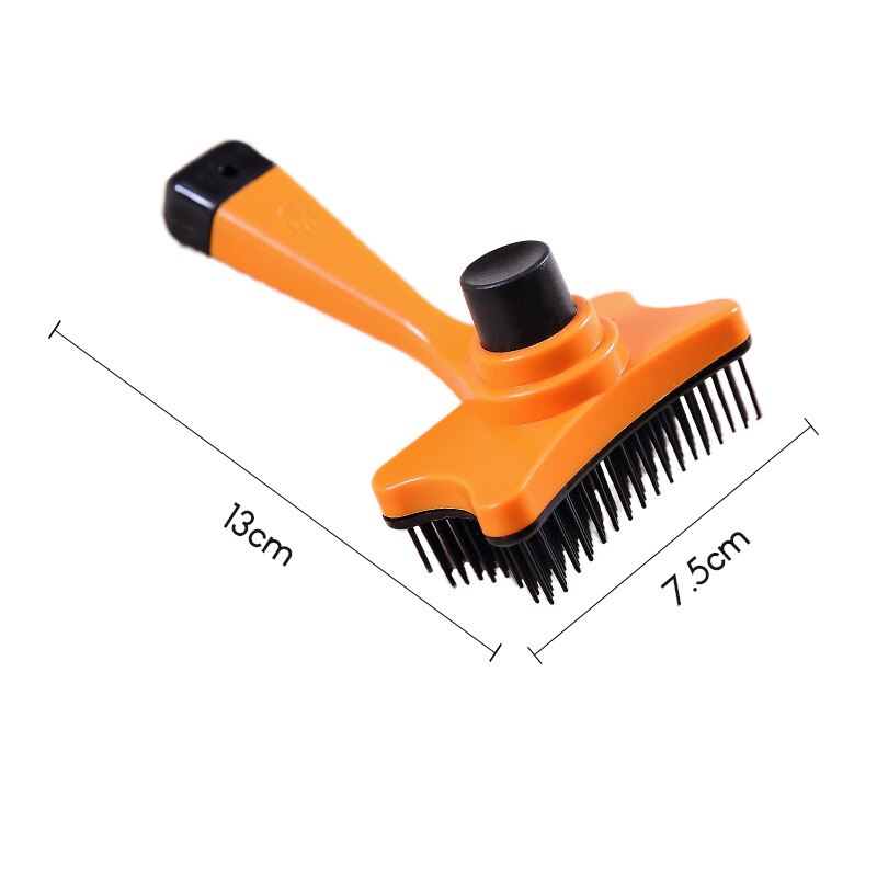 Kat Hond Zelfreinigende Borstel, Hond Haar Kam, Huisdier Removal Tools, Kat Pet Grooming Borstel, rustgevende Massage Borstels, Pet Suppies: Orange Brush
