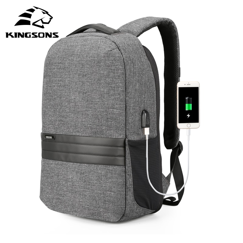 Kingsons laptoptas 15.6 voor mannen vrouwen waterdichte mochila notebook 15 inch laptop rugzak dagelijkse casual rugzak dubbele schouder