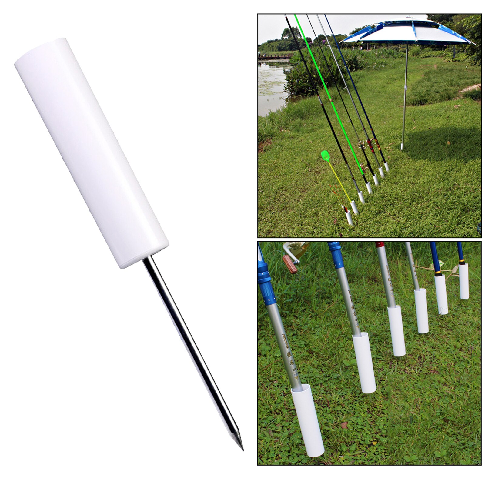 Angelrute Pole-Halfter EinfüGen Boden Unterstützung Verstärkt PVC Angeln Accs