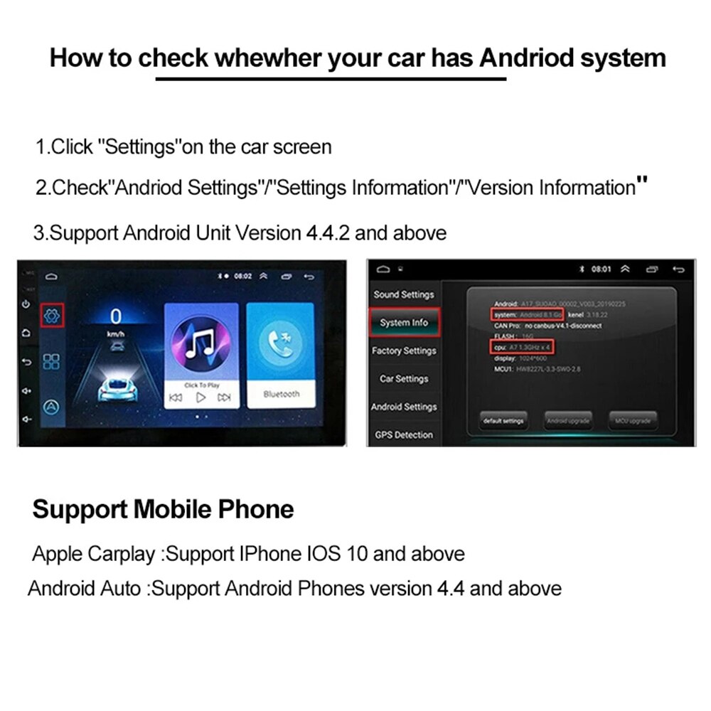 Hvit trådløs carplay bil link dongle til ios android gps navigasjon vise bil stereo telefon skjerm lenke bil vise dongle