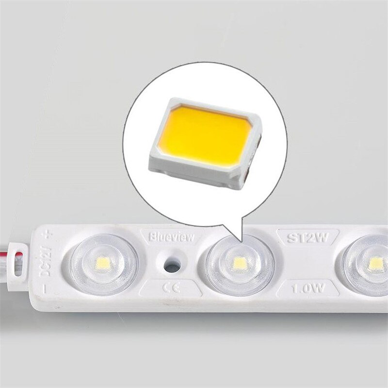 White SMD 2835 Injection Waterproof LED Module 1W 12V 3 LED Chips with Injection LED Modules Lighting for Signage advertisement