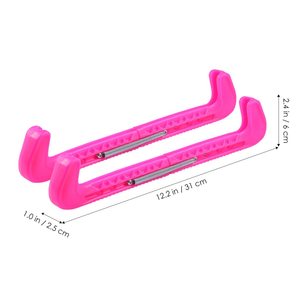 1 Pair Adjustable Safe PVC Foldable Skate Guards Figure Protector for Curling Ice Hockey Ice Skating