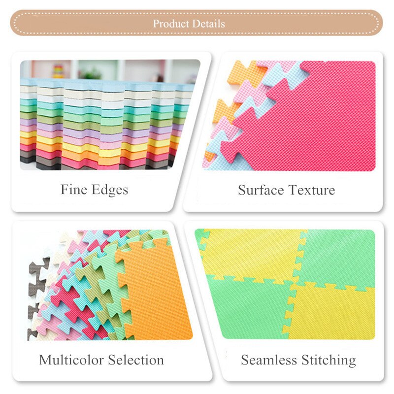 Alfombra de juego de rompecabezas para bebé, tapete de espuma EVA de 30x30x1cm, tatami para habitación de niños, tapetes de juegos para bebés, tienda de juegos