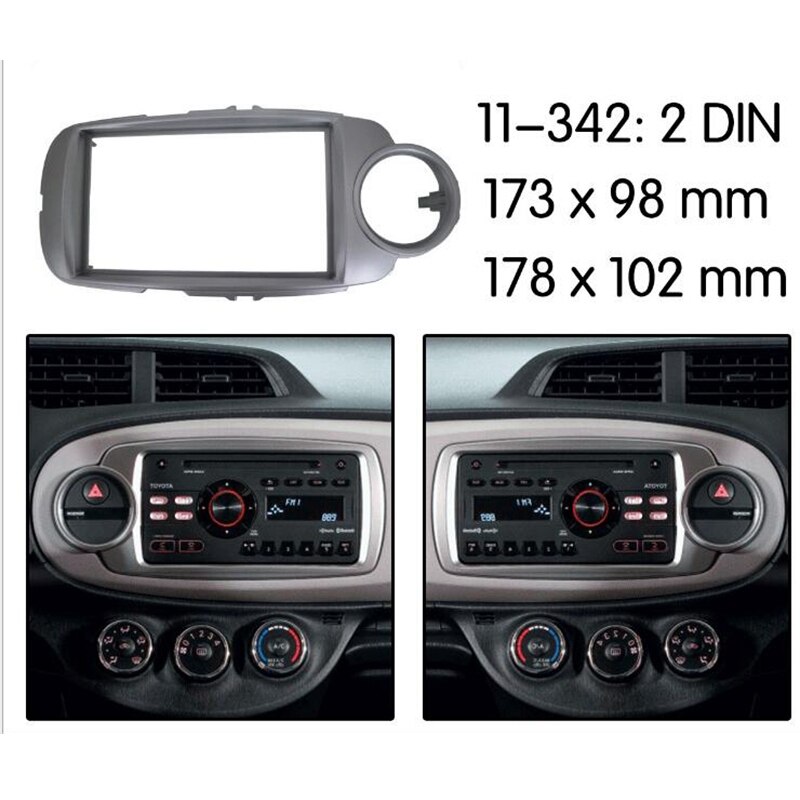 Car Radio Fascia Stereo Frame Dash Panel Mount Kit for Toyota Yaris Vitz