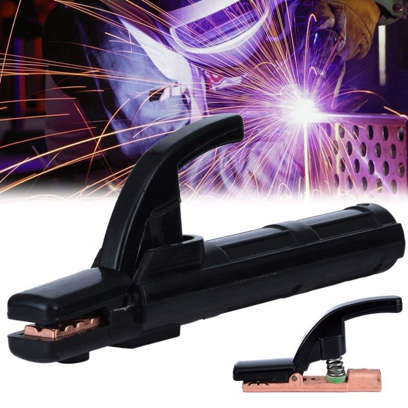 1 varilla de soldadura de cobre con soporte para electrodos 300A, herramienta de abrazadera de Mango antideslizante para minería de fábricas de barcos