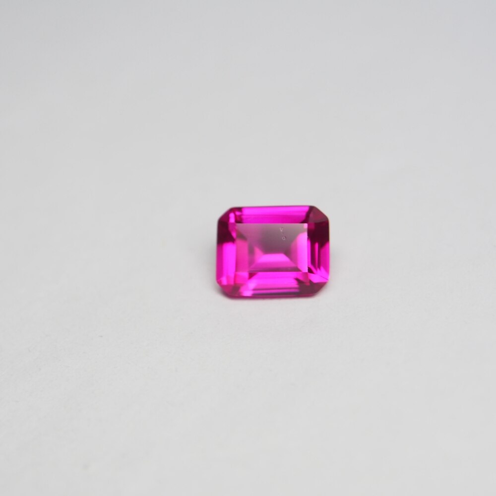 8*10mm 5 Piece /alot 4 carat Top Lab Pink Sapphire Ring Ruby emerald cut Loose Gemstone for BIY Ring making