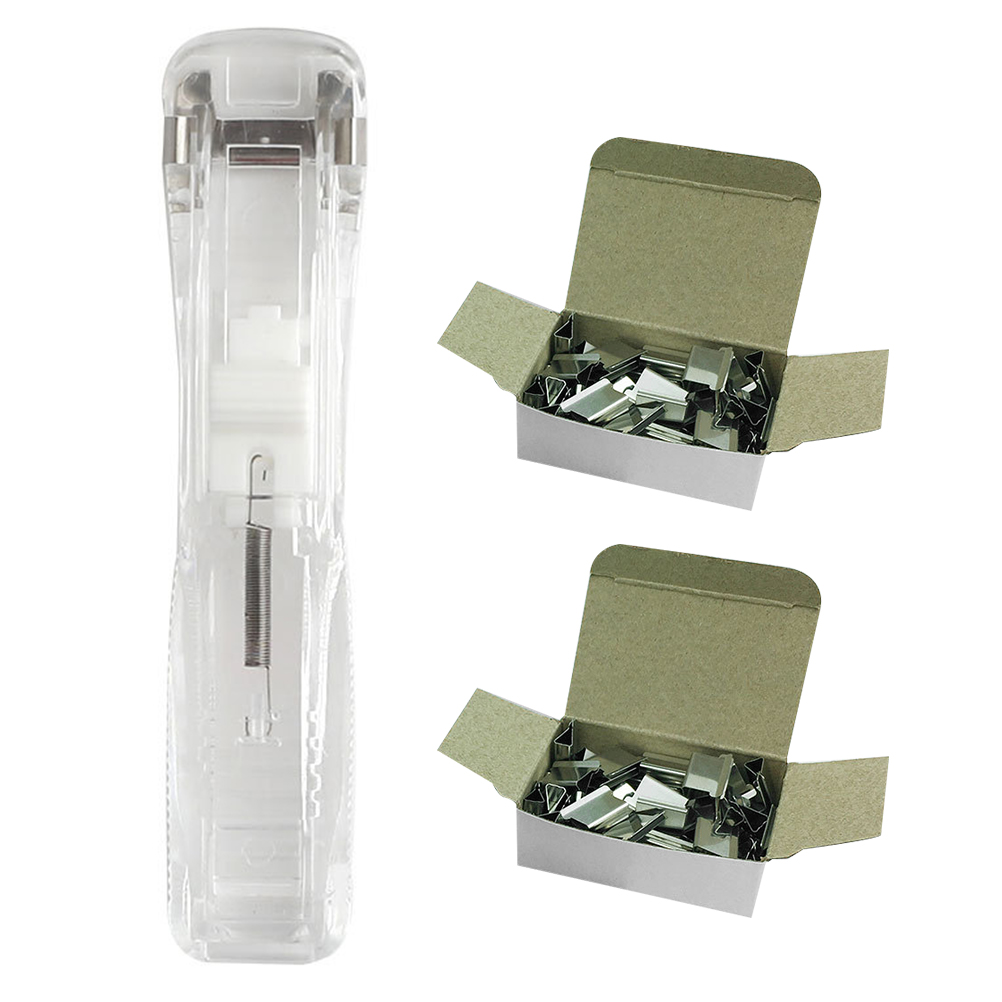 1 Set of Office Stapler Seamless Stapler Student Stationery Book Stapling Tools: Transparent11.5X2.5C