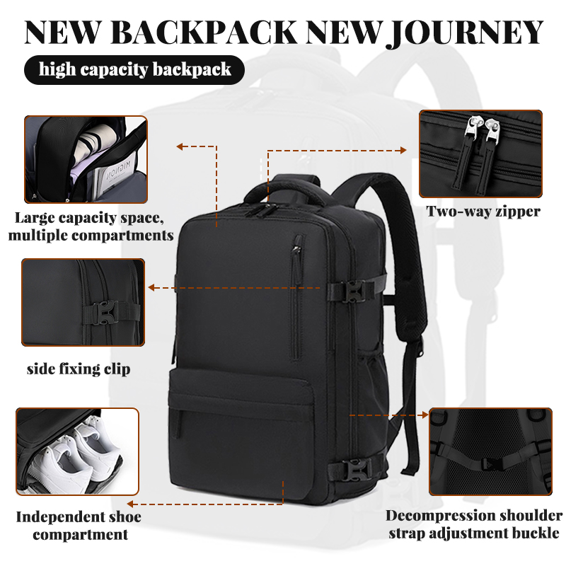 Laptop Bag Travel Backpack for Women Large Capacity Easyjet Carry-Ons 45x36x20 Backpack Ryanair 40x20x25, Men's Cabin Backpack