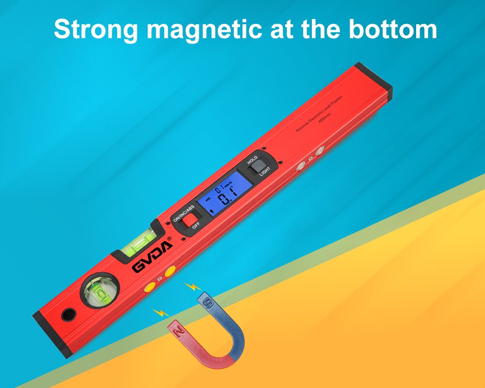 GVDA Digital Spirit level Bubble Magnetic Electric Level 360 degree Angle Finder Protractor Inclinometer Horizontal Scale Ruler