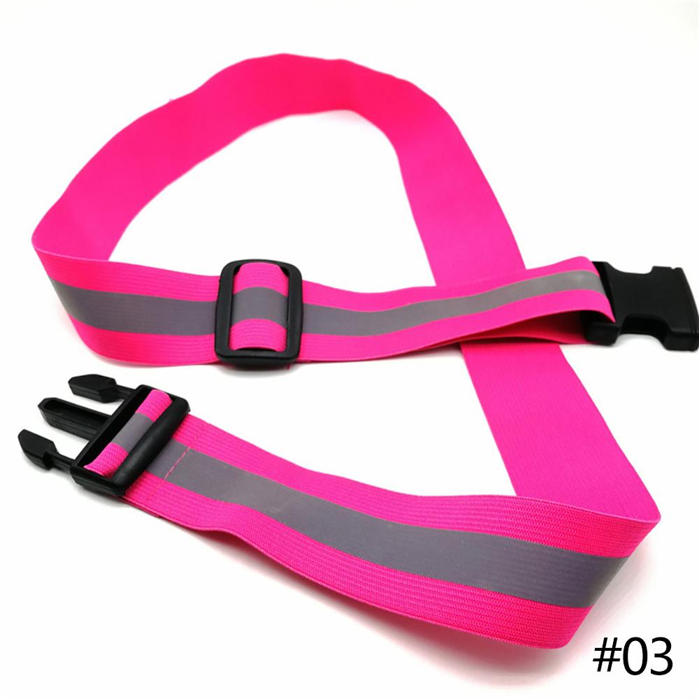 Running High Visible Night Safety Gear Reflective Belts for Kids Men Women Waist Adjustable Elastic Safety Reflective Belt: Rose red