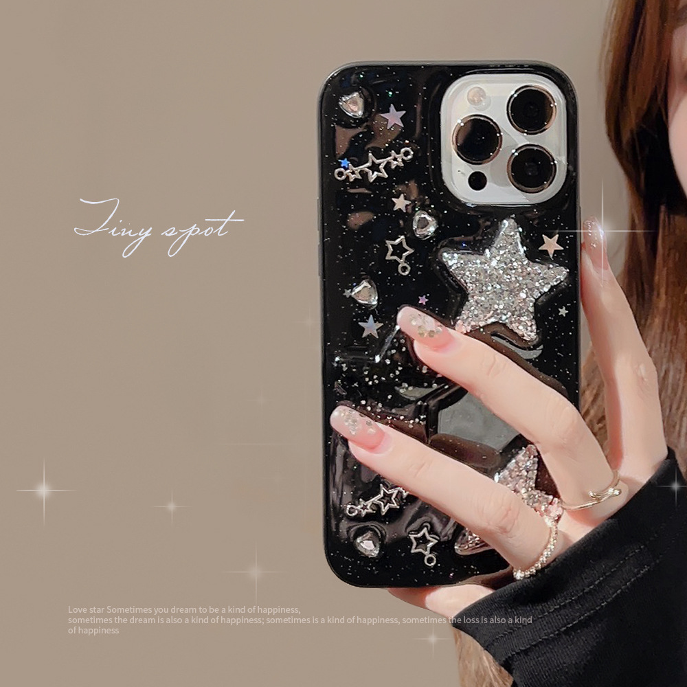 Coque de téléphone étoile rose pour iPhone, coque en TPU, coque de téléphone, noir, 3D, Rotterdam, Kling, 15, 14, 13, 12, 11 Pro Max, X Poly, XS MAX, 7, 8 Plus, SE, nouveaux produits
