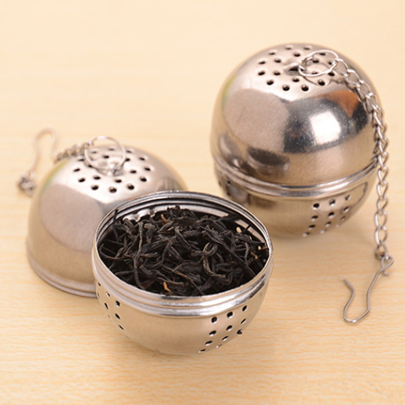 Filtro de malla para infusiones, colador de bolas de acero inoxidable con gancho, para hojas de té sueltas, colgable, 1 unidad