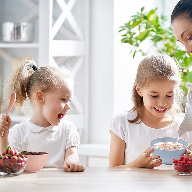 Wheat Straw Dinner Set - (28Pcs) Lightweight &amp; Unbreakable Dinner Set -Reusable Plates, Cups, Bowls and Cutlery