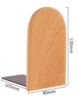 Beech Black Walnut Solid Wood Bookend Office Student Wooden Bookend Simple Bookend: 6
