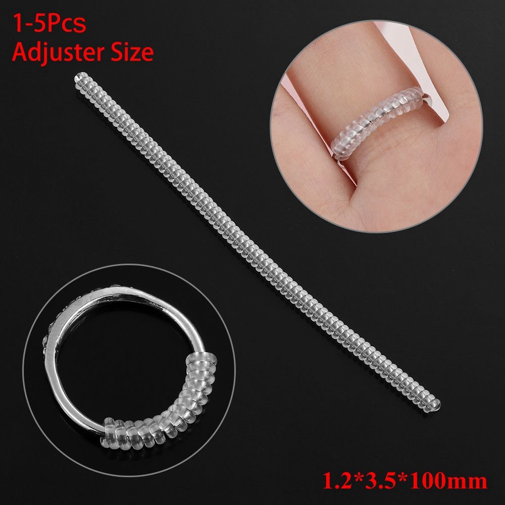 5 PCs/Set Invisible Spiral Ring Size Adjuster for Rings Loose Jewelry Guard Tightener Reducer Resizing Tools Jewelry Tools: 1