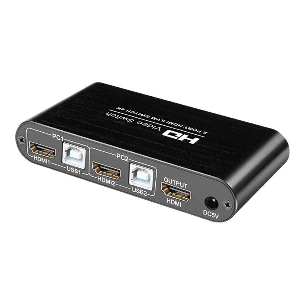 HDMI-Compatible Switch 4K Switcher Computer Adapter Wireless Mouse Keyboard Sharer Ultra-Clear Switching Display Amplifer