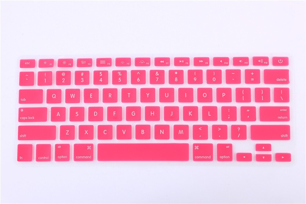 EU US Soft Silicon Keyboard Skin for Macbook Air 13 A1466 Keyboard Cover Slim Waterproof Skin Film Protector: US-Rose