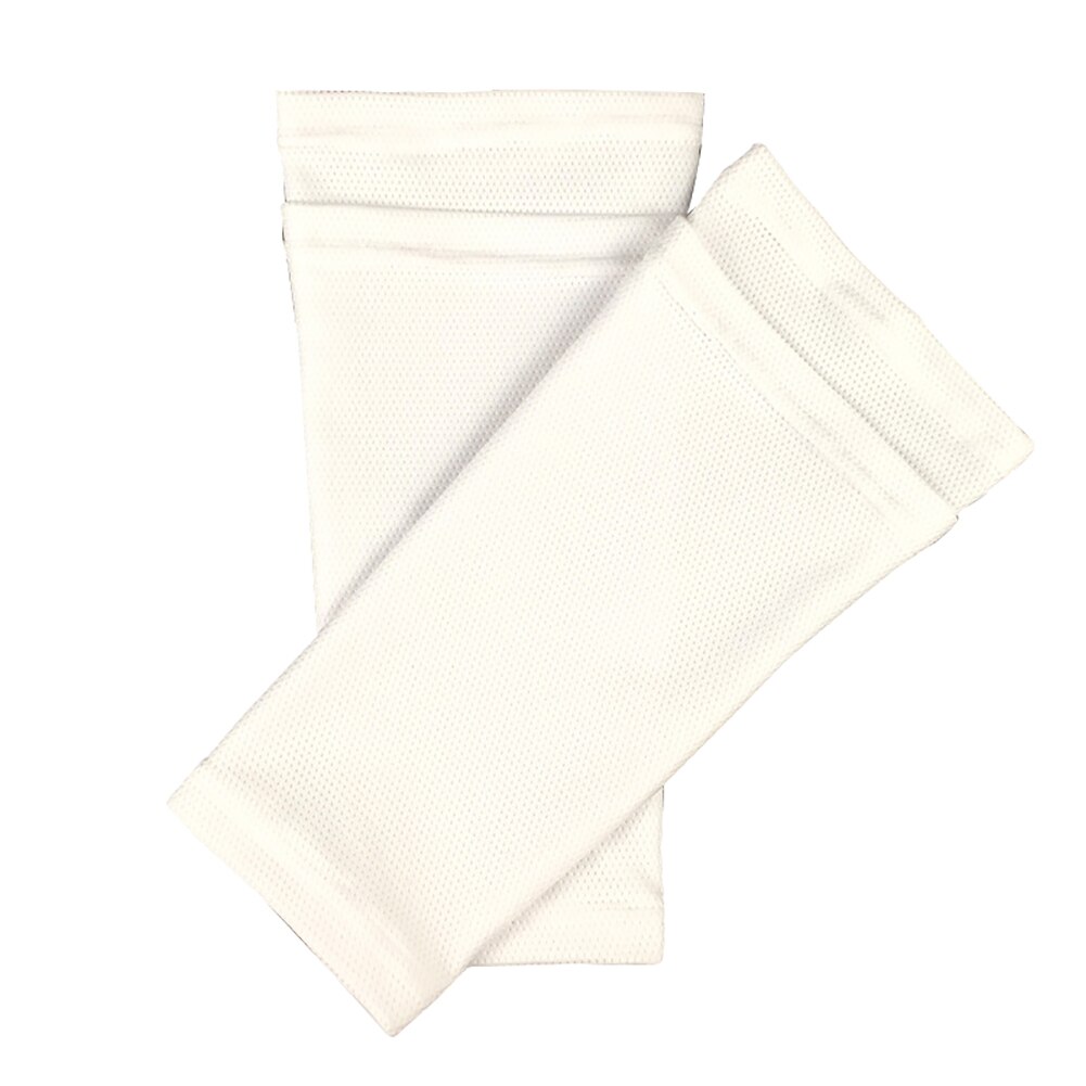 1 paar Professionele Been Mouwen Ondersteunende Pads Voetbal Beschermende Sokken Slijtvastheid Polyester Voetbal Scheenbeschermer Sport: WHITE