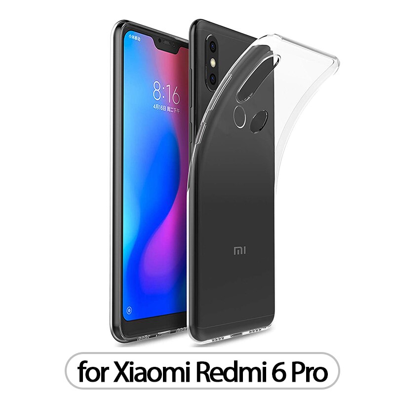 Obudowa robić xiaomi mi A2 A2 Lite A1 mi A2 mi A1 TPU krzem wyczyść dopasowany zderzak miękka obudowa robić xiaomi mi 5X 6X mi 5X mi 6X tylna okładka: for Redmi 6 Pro