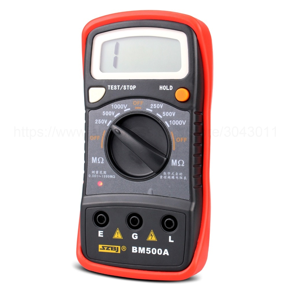 Digital Insulation Resistance Tests Resistance Meters 250V/500V/1000V Electrician tools 1999 Count Multimeter Megohmmeter Megger
