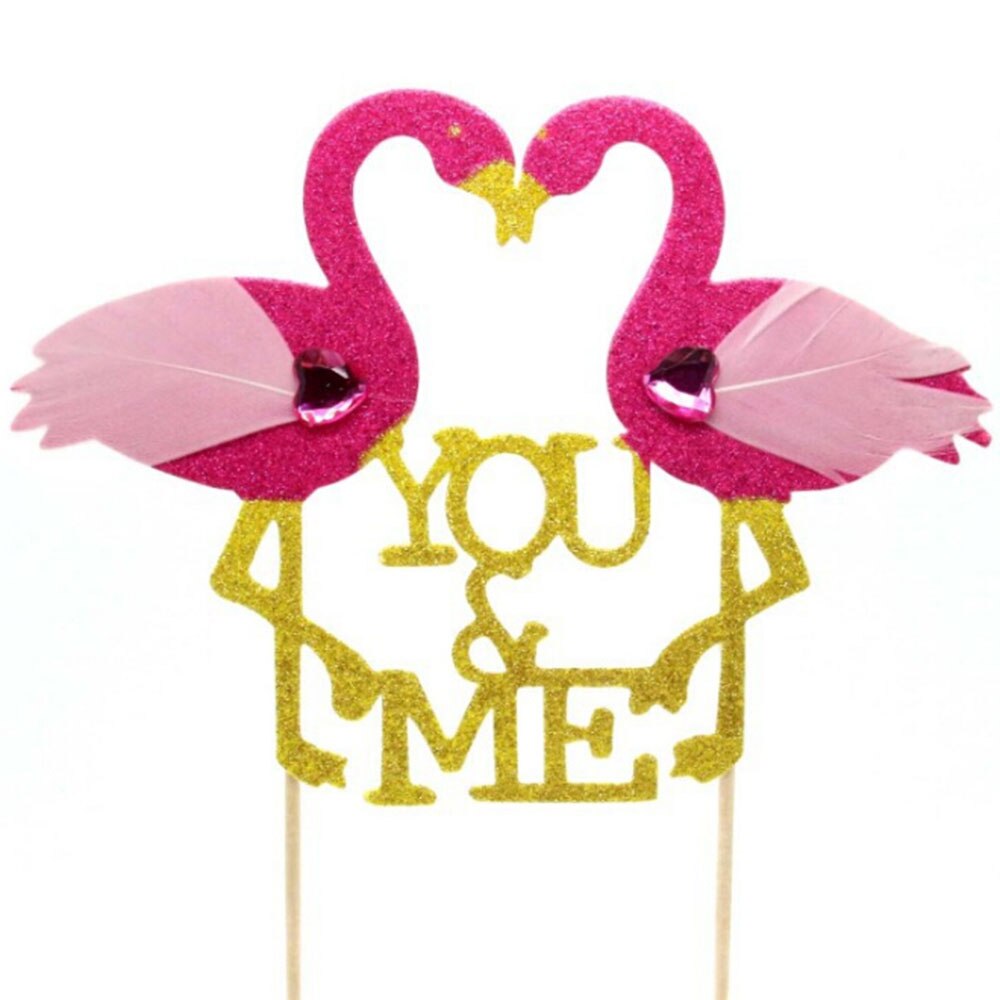 Flamingo Cupcake Toppers Cake Picks Flags Wedding Birthday Party Decoration: 3