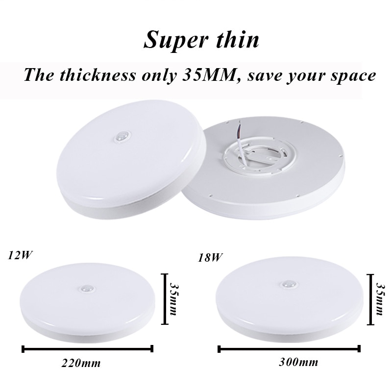 Ceiling Lighting Motion Sensor/Human induction Smart PIR led ceiling lights Fixture Bathroom Aisle Stairs Balcony Ceiling lamps