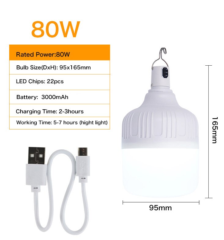5 lägen bärbar lykta campinglampa tältljus nödläsning reparationslampor effektdisplay vattentät hänglampa: 80w