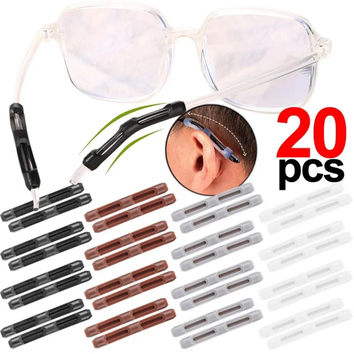 Manchon antidérapant en Silicone pour lunettes, cadre pour les yeux, jambe de traînée, support de crochet d'oreille fixe, artefact Anti-chute, accessoires pour lunettes, 10/20 pièces