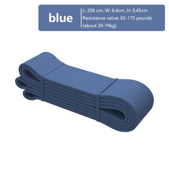 Elastic band resistance band tension band elastic rope fitness pull-up yoga assisted whole body exercise: Blue