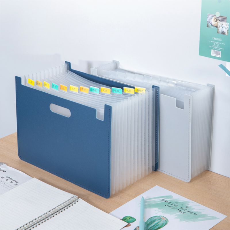 13 Pockets Expanding File Folder A4 Organizer Document Paper Storage Holder School Office Stationery