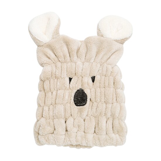 Cartoon Dieren Wrijven Haar Droog Handdoek Haar Cap Sneldrogend Hooded Handdoek Vrouwelijke Mooie Douche Cap Badstof Gedrukt streep Roll: Bruin