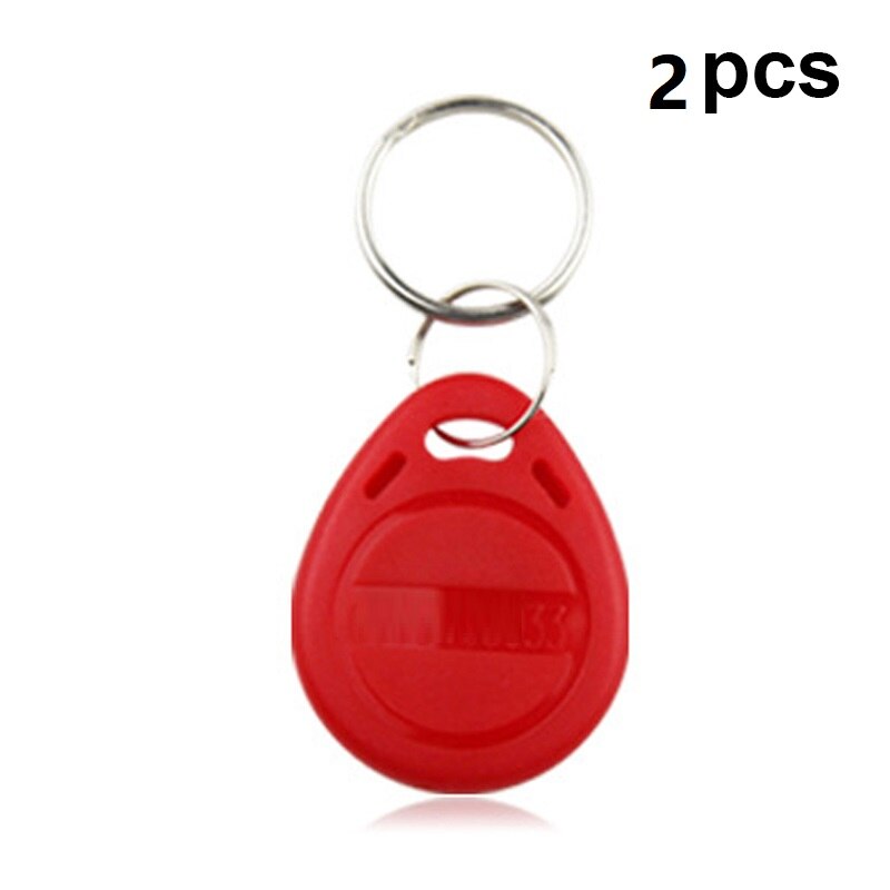 Porte-clés RFID 125Khz, 2/5/10 pièces, copie réinscriptible, identification EM T5577, étiquette, anneau, carte d'accès, jeton de proximité: 2Pcs Red