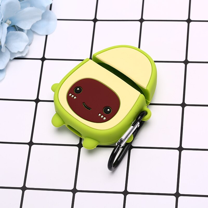 1Pc 3D Leuke Avocado Siliconen Oortelefoon Beschermen Cover Opladen Case Voor Airpods