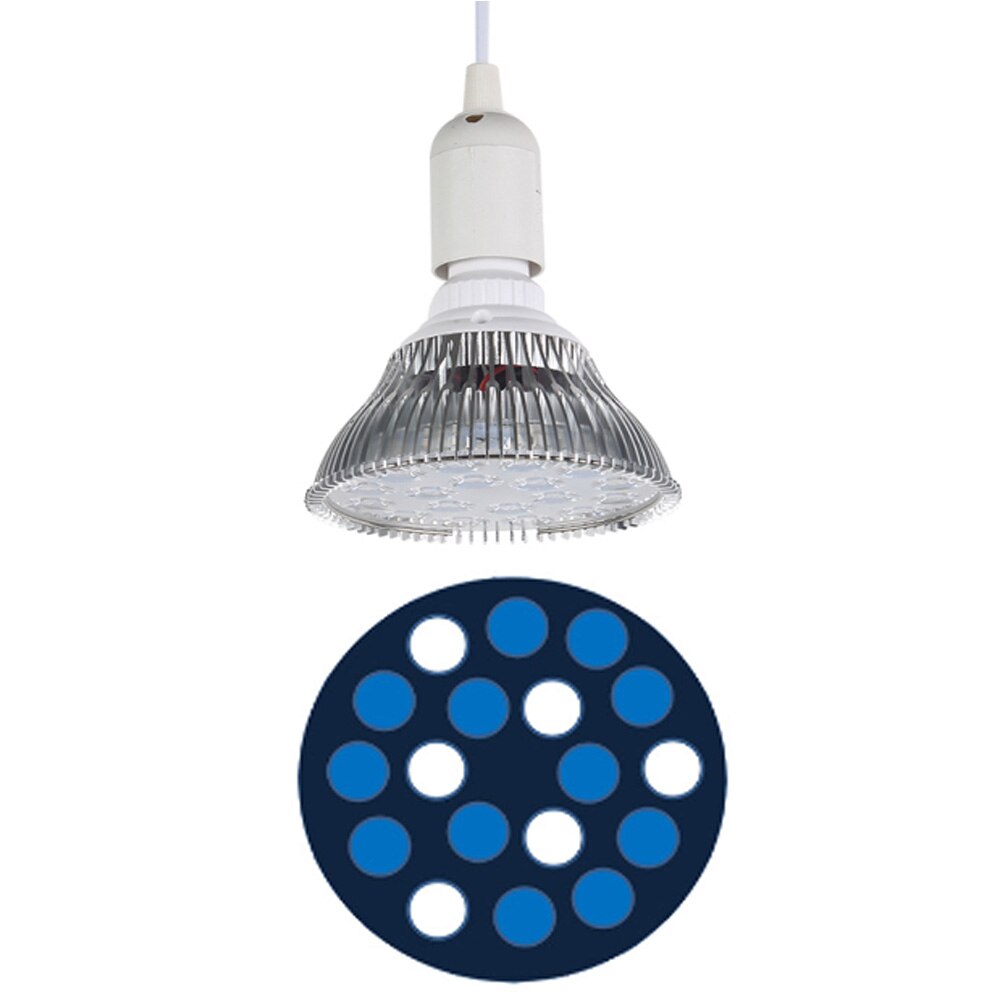 54W LED Reef Aquarium Lamp Full Spectrum PAR38 E27 Plants Grow Light for Nano Fresh Water Fish Tanks: S18F-E27 Wire