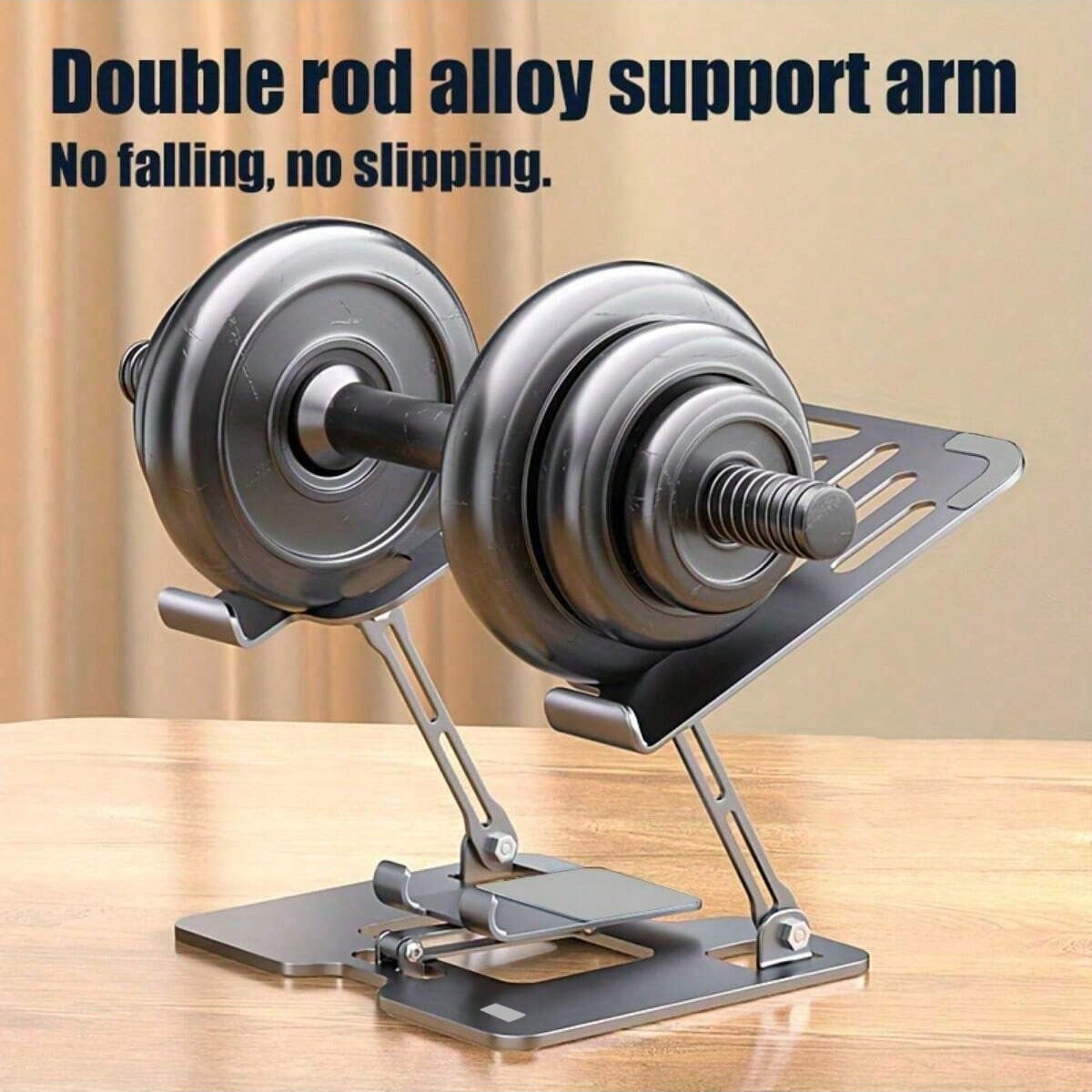 Support réglable pour ordinateur portable et tablette 2 en 1 qui pouvant accueillir des smartphones et des ordinateurs portables. Coussin de refroidissement pliable en acier au carbone