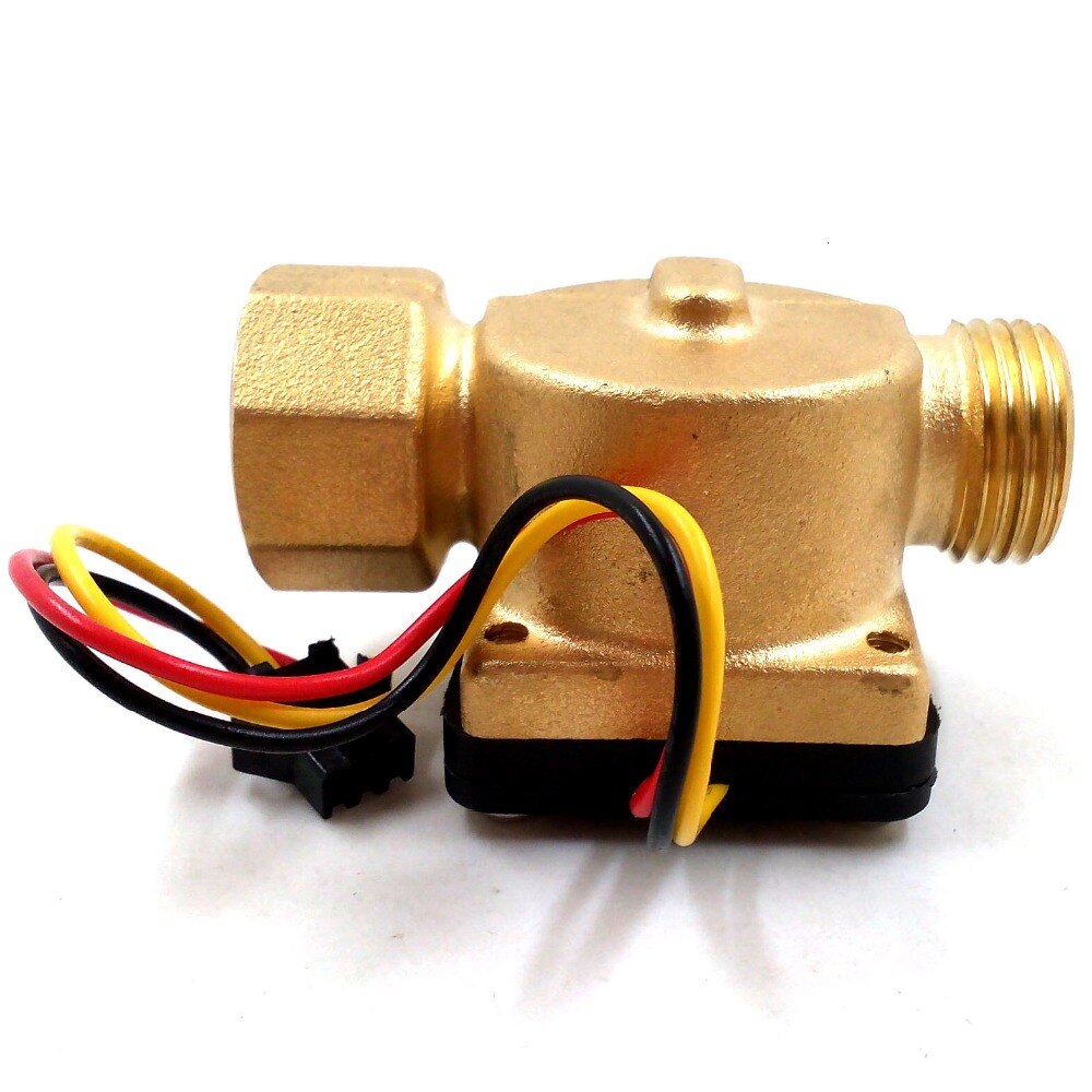 Flow Meter Switch Control Counter Indicator Hall Flow level sensor Flowmeter Water Heater DN15 G1/2&#39;&#39; Brass