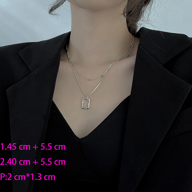 Dainty Zirconia Vlinder Hanger Ketting Voor Vrouwen Punk Zilver Kleur Gelaagde Keten Koreaanse Leuke Choker Mode-sieraden: 6.Silver color