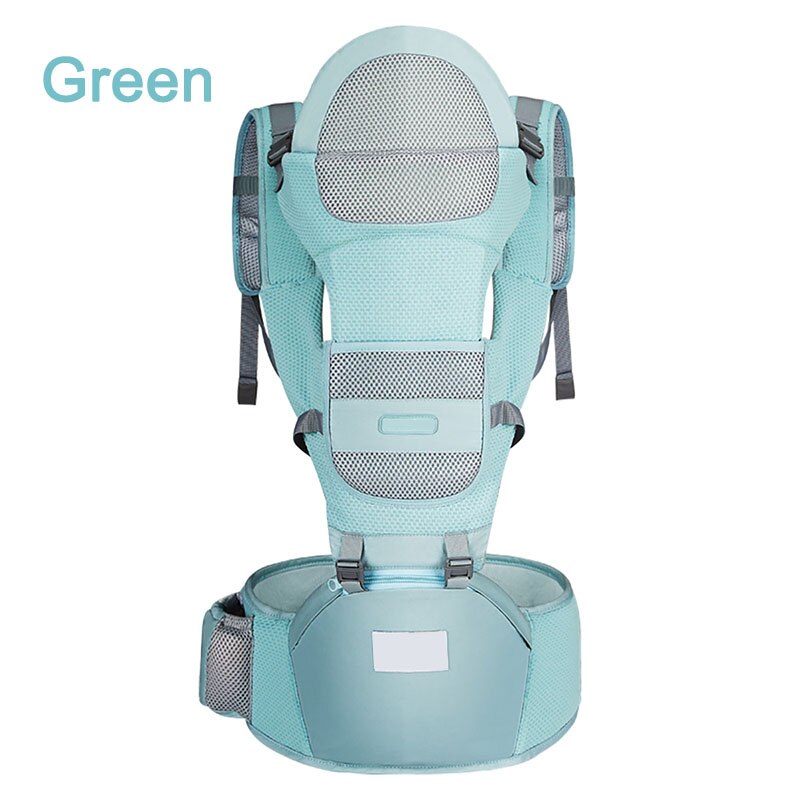 Sac à dos ergonomique pour bébé, porte-bébé multifonction, sac de rangement, porte-siège, 25kg 0-3 ans: Green