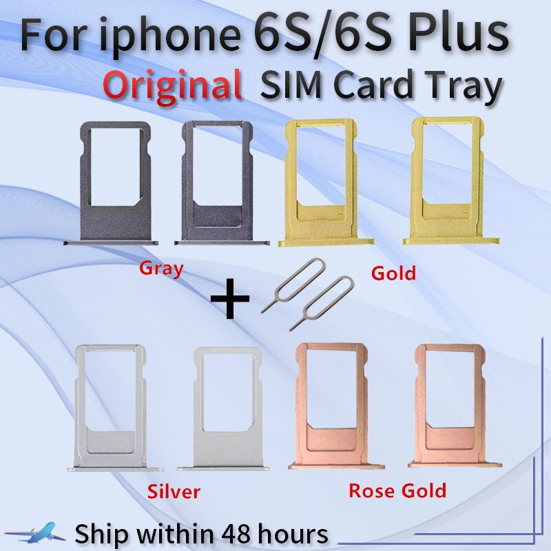 Nuovo Slot per vassoio porta Sim Card per iphone 6S 6S Plus parte di ricambio supporto per scheda SIM presa adattatore nero bianco