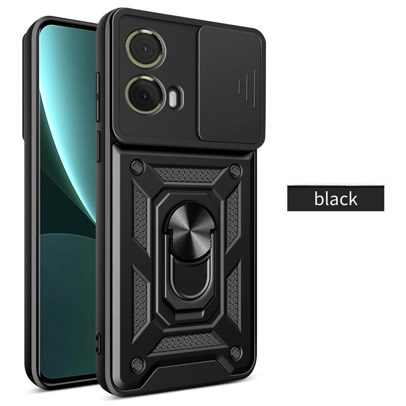 Shockproof Armor Case For Motorola Moto G05 G15 G35 G55 G75 G85 5G G 05 15 35 75 85 Cover Ring Magnetic Stand Holder Coque Funda: Beige / For OnePlus Ace 3
