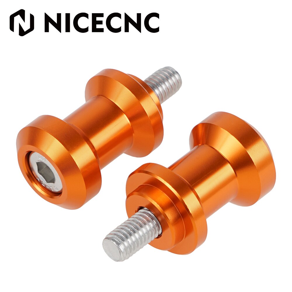 Nicecnc 8Mm Cnc Achterbrug Spoelen Sliders Swing Arm Voor Suzuki SV650 SV650S SV1000 SV1000S SFV650 TL1000S TL1000R TL1000 R/S Sv: Orange