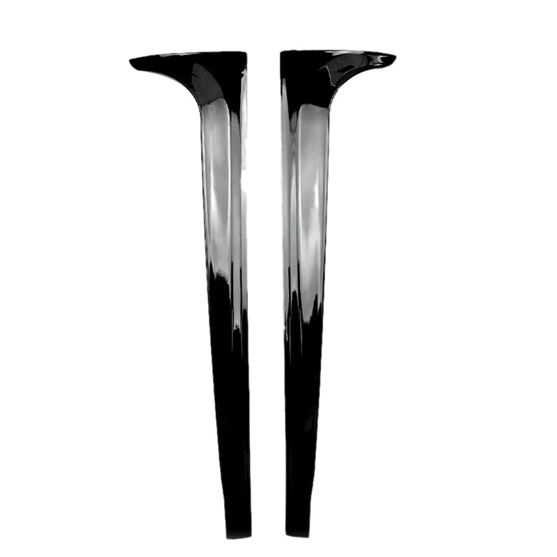 Voor-Polo + Auto Side Spoiler Achtervleugel Sticker Tirm Abs Gloss Black Auto-Styling