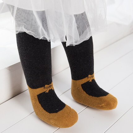 Molla del bambino/Autunno Calzamaglie Del bambino Del Cotone Della Ragazza Collant Del Capretto infantile Lavorato A Maglia Collant Calzamaglie Morbido Abbigliamento bambino: Grigio scuro / 24M